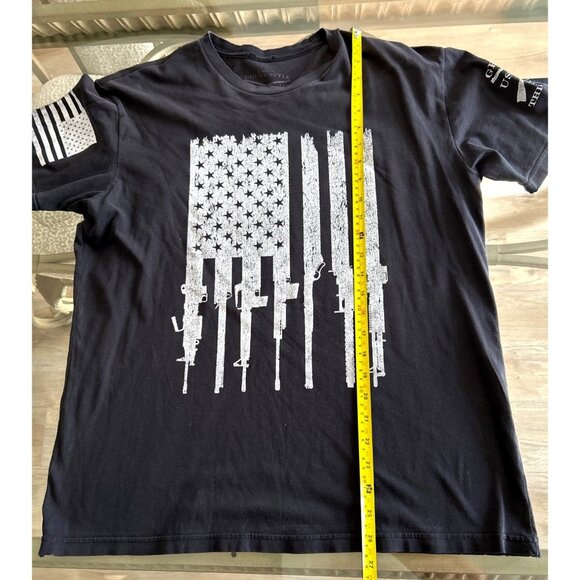 Grunt Style Graphic T-Shirt Military Rifle Design Black Size L Cotton Mens - Picture 4 of 6